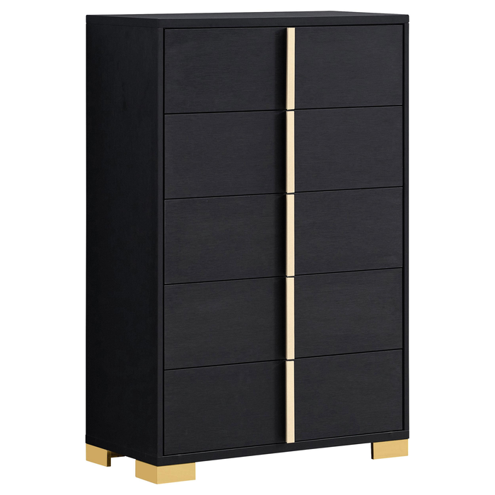Coaster Bedroom Marceline 5-drawer Dresser Black