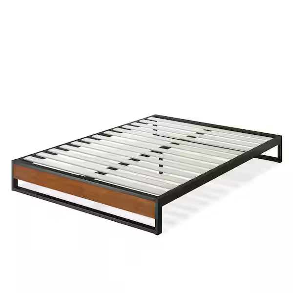 Zinus Iron Line Metal and Wood Platform Bed – Queen