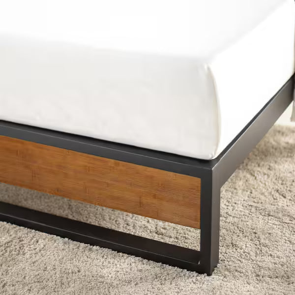 Zinus Iron Line Metal and Wood Platform Bed – Queen