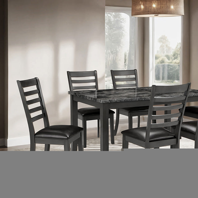 Adia 7 Pc Dinning Table Set Grey & Brown